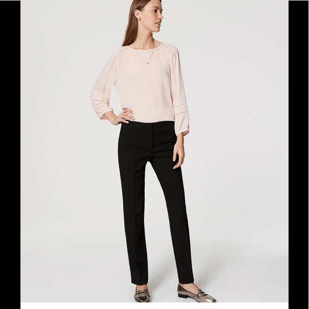 Loft black slim pants size 0 Marisa fit NWOT